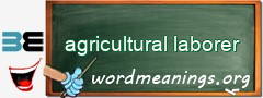 WordMeaning blackboard for agricultural laborer